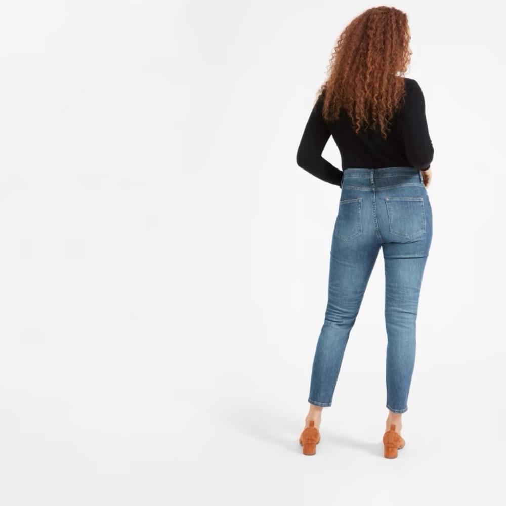 EVERLANE high rise skinny slim light blue jeans size 24 regular